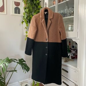 Amuse Society Monroe Color Block Wool Coat
